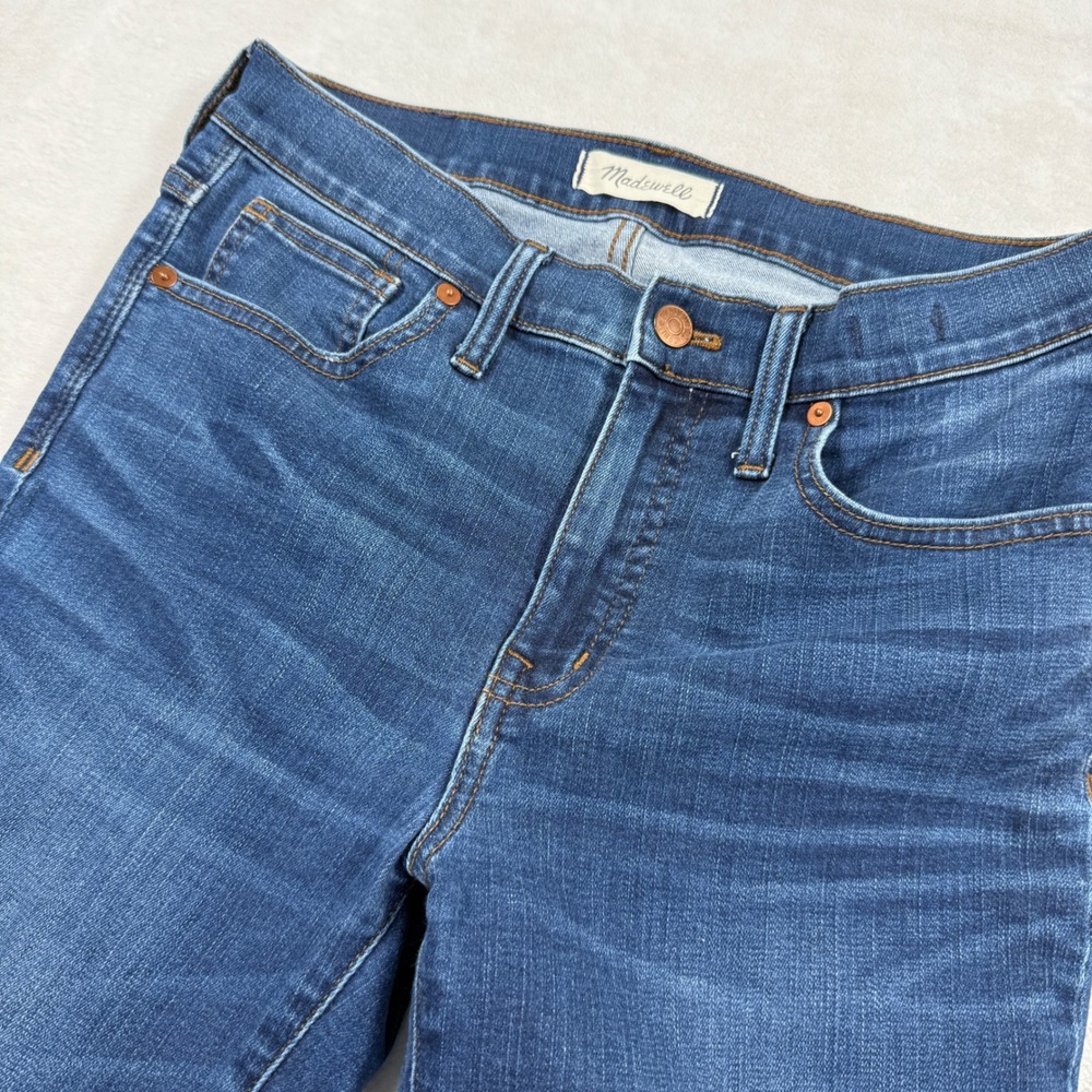 Madewell High Rise Skinny Jeans Dark Indigo Wash Stretch Denim Size 30 Inseam 28
